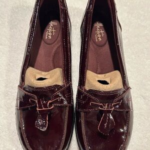 Clarks Burgandy Loafers, never worn